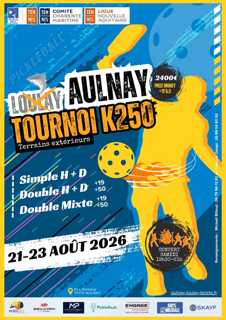 Partenariat Tournoi - K250 Open de Loulay 21/23 Aout 2026
