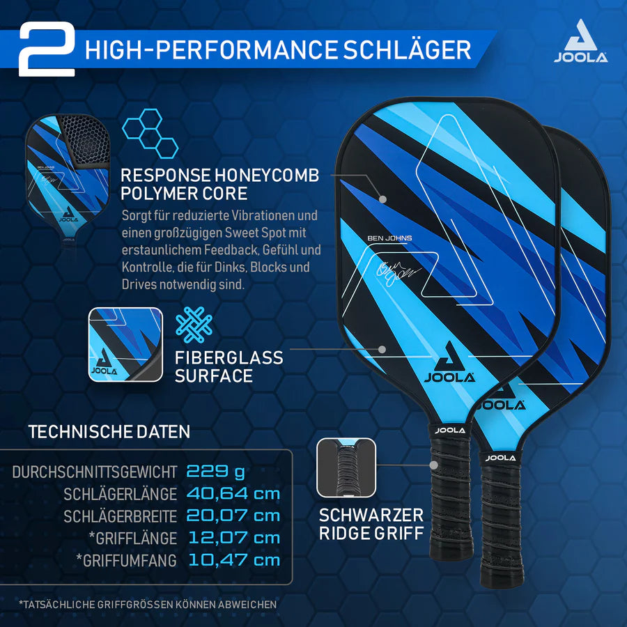 Joola Pack Pickleball découverte Ben Johns Blue Lightning Set